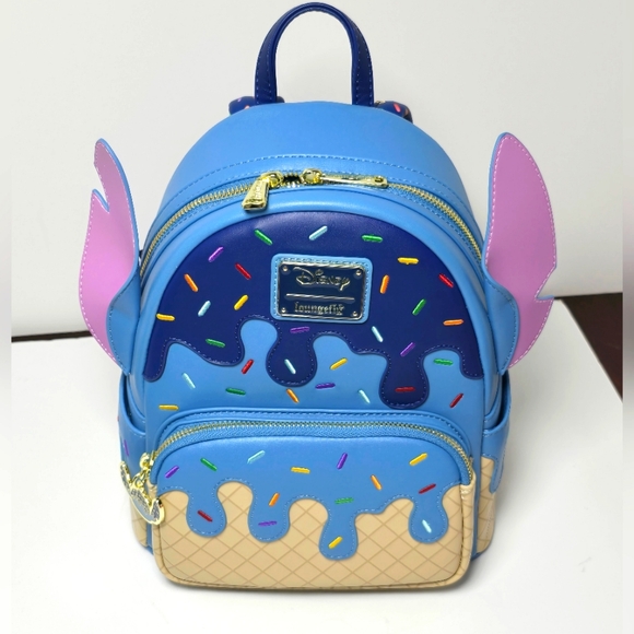 Loungefly Handbags - Loungefly Disney Lilo & Stitch Ice Cream Stitch Figural Mini Backpack New